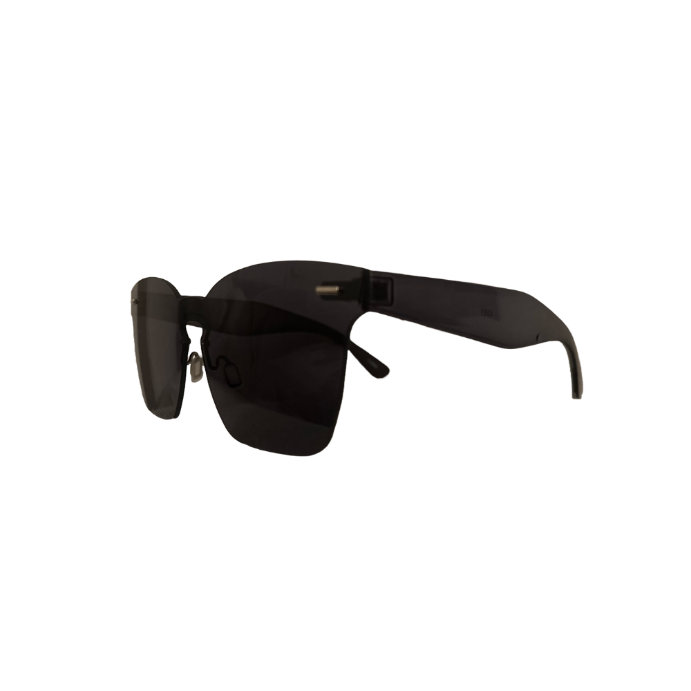 Stylish Black Rimless Sunglasses – Modern Design, UV Protection - Swaggy Steals