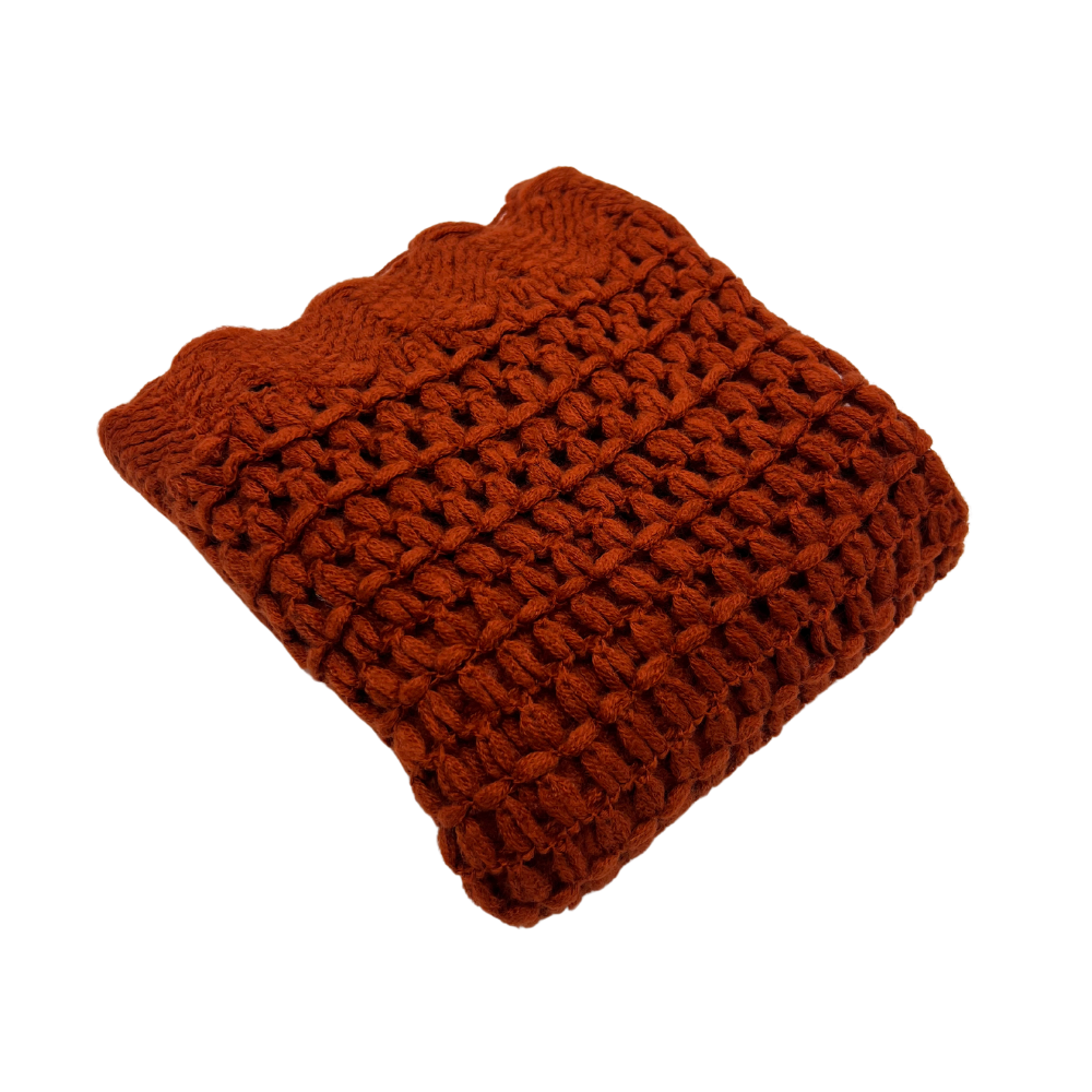 Handmade Burnt Orange Crochet Infinity Scarf - Cozy & Stylish | Swaggy Steals - Swaggy Steals