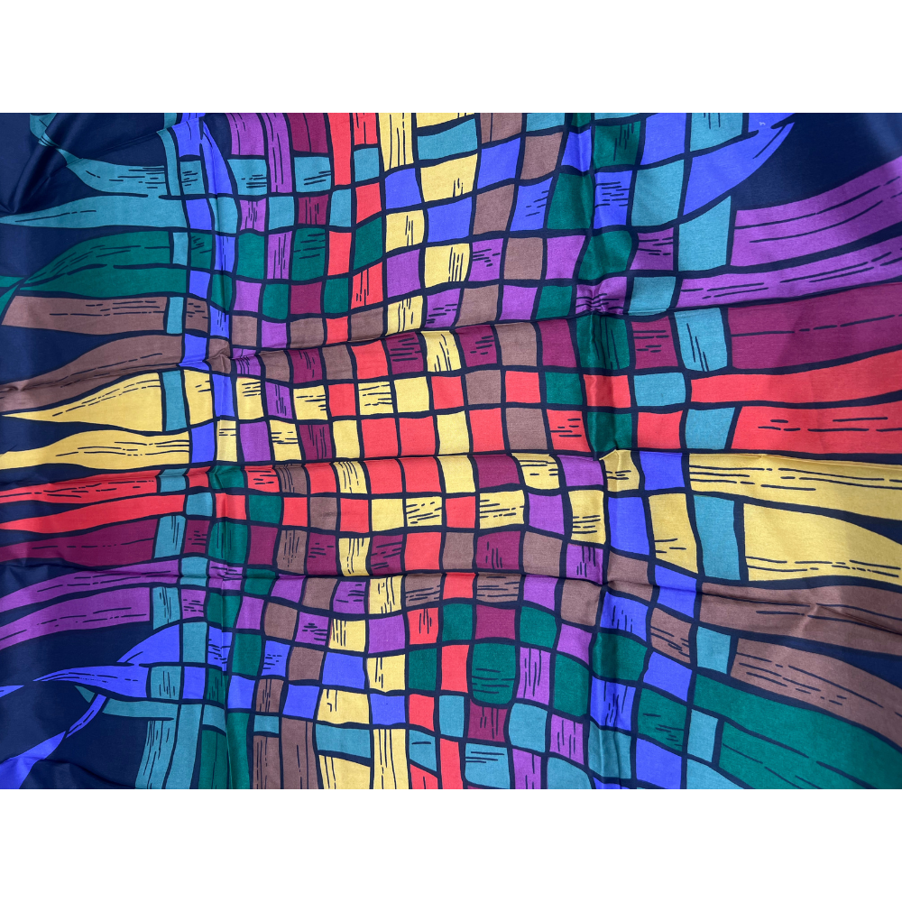 Colorful Abstract Pattern Silk Scarf | Swaggy Steals - Vibrant and Unique Finds - Swaggy Steals