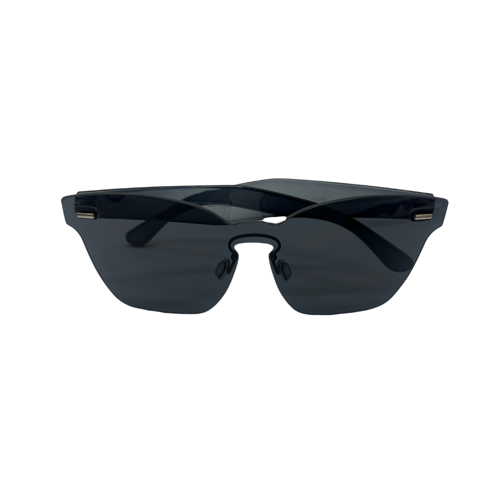 Stylish Black Rimless Sunglasses – Modern Design, UV Protection - Swaggy Steals