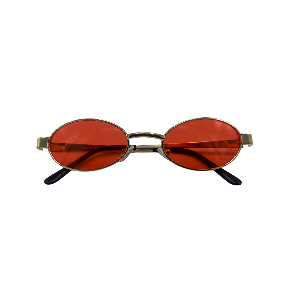 Vintage Red Lens Gold Frame Sunglasses | Swaggy Steals - Unique and Trendy Fashion Accessories - Swaggy Steals