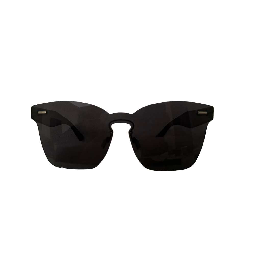 Stylish Black Rimless Sunglasses – Modern Design, UV Protection - Swaggy Steals