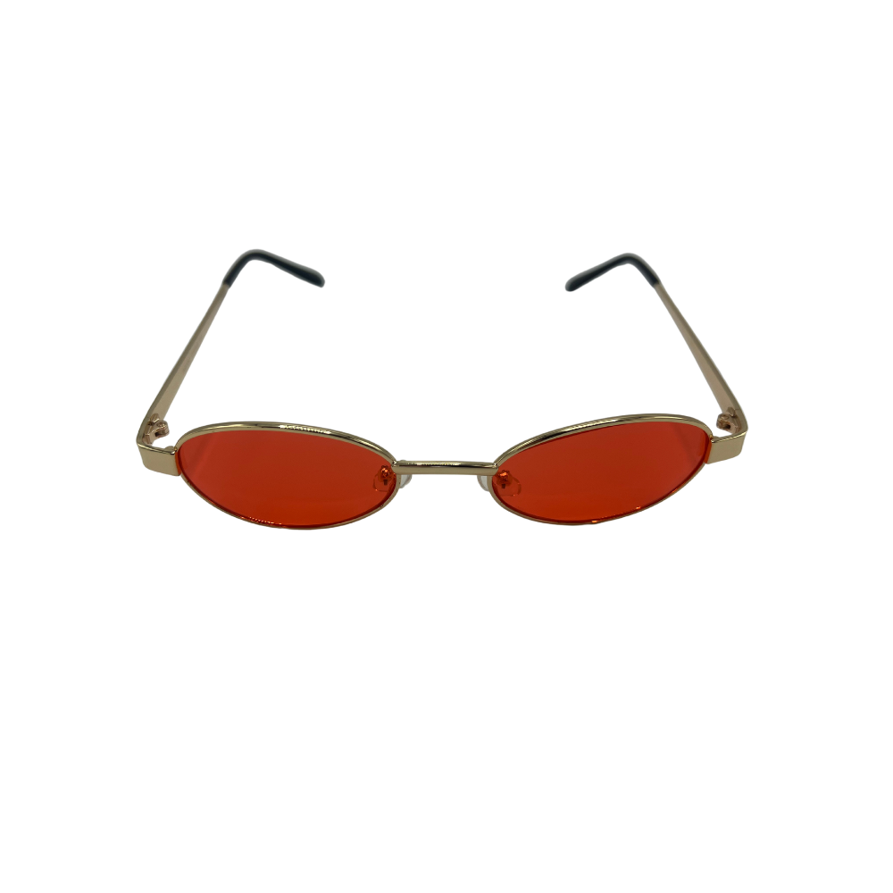 Vintage Red Lens Gold Frame Sunglasses | Swaggy Steals - Unique and Trendy Fashion Accessories - Swaggy Steals