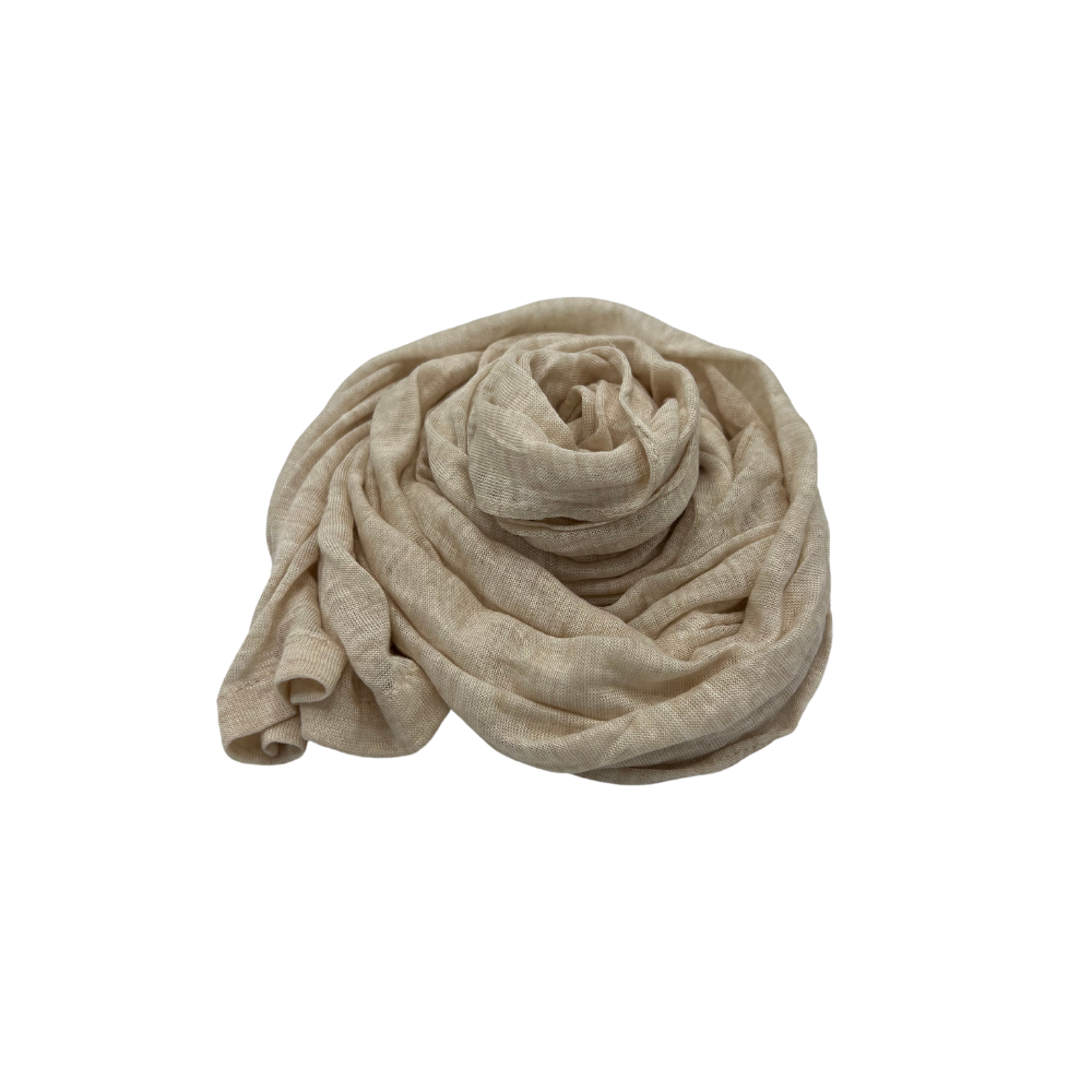 Classic Beige Linen Scarf | Swaggy Steals - Unique Finds - Swaggy Steals