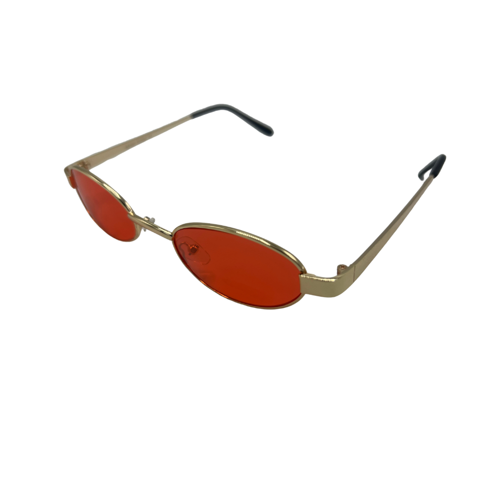 Vintage Red Lens Gold Frame Sunglasses | Swaggy Steals - Unique and Trendy Fashion Accessories - Swaggy Steals