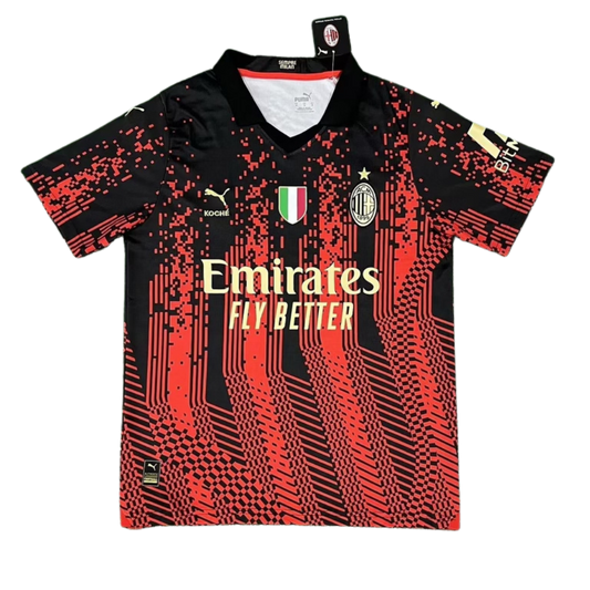 AC Milan 2023/24 Home Kit Puma Soccer Jersey - Red and Black - Swaggy Steals