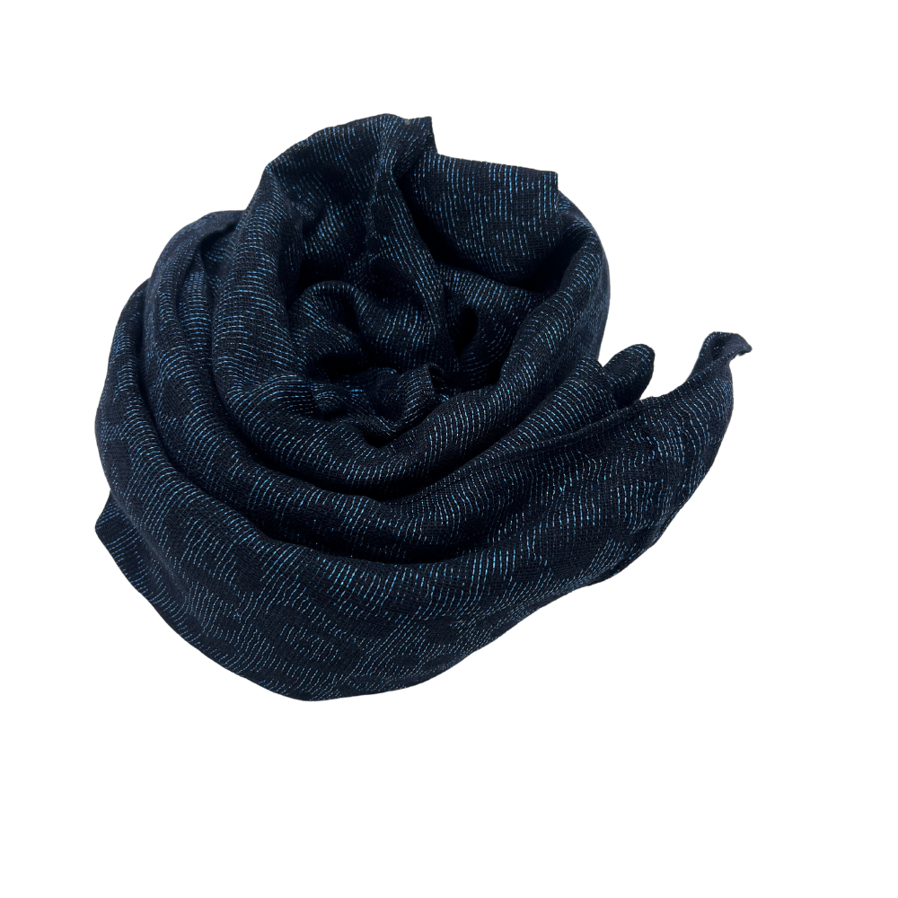 Navy Blue Leopard Print Scarf | Swaggy Steals - Curated Unique Finds in Fashion Accessories - Swaggy Steals