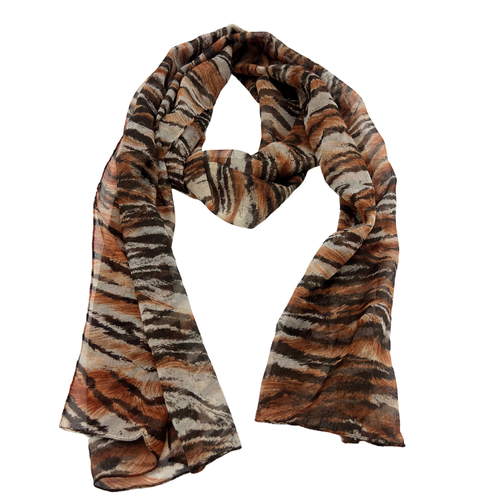 Stylish Tiger Print Scarf - Bold and Trendy Accessory - Swaggy Steals