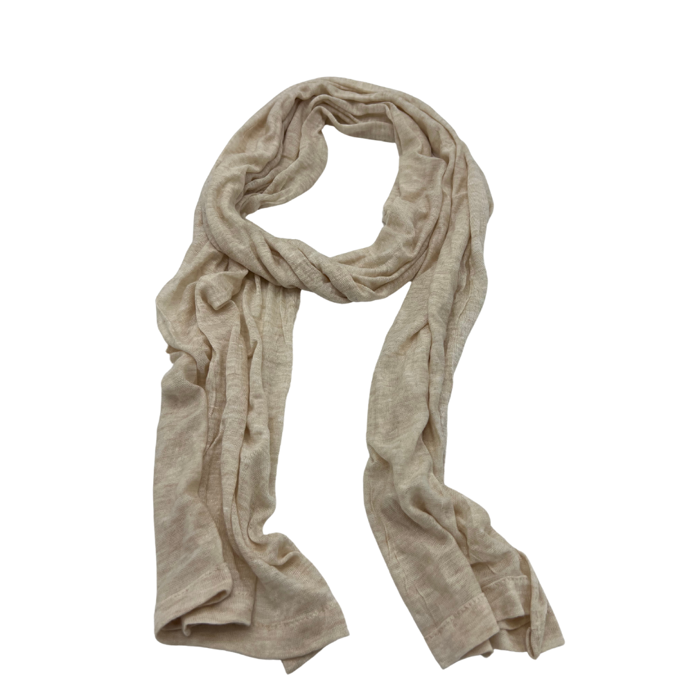 Classic Beige Linen Scarf | Swaggy Steals - Unique Finds - Swaggy Steals