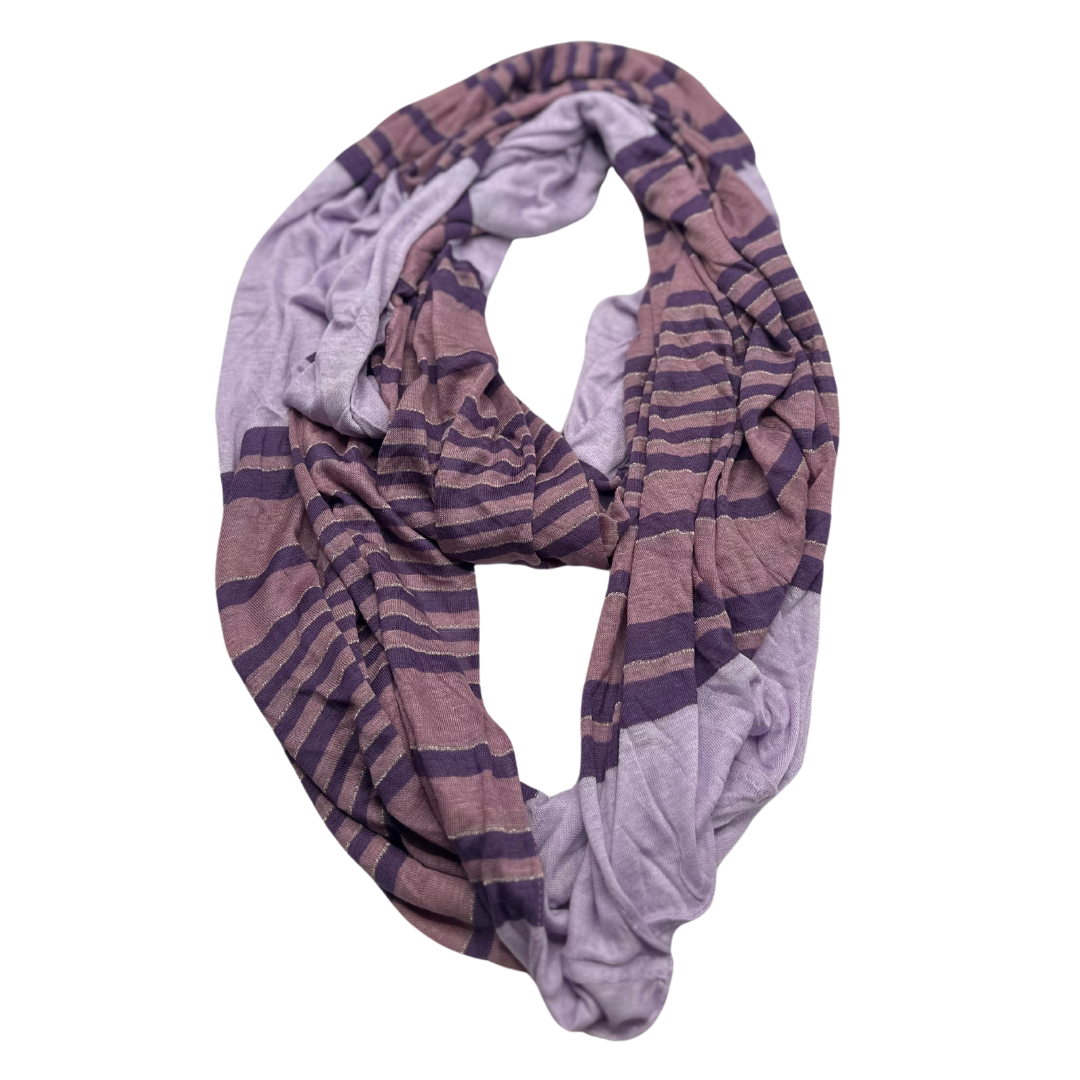 Shades of Purple Striped Infinity Scarf - Soft Versatile Fashion