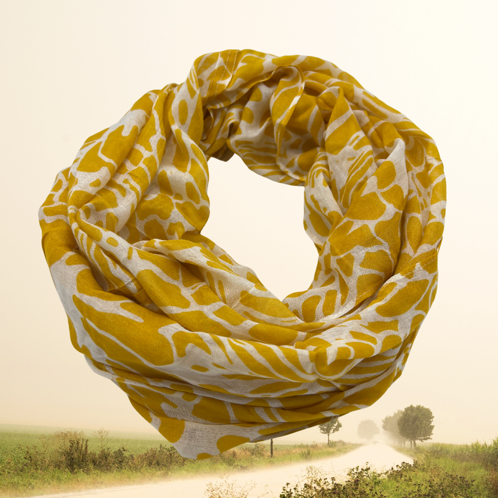 Vibrant Yellow and White Scarf - Lightweight and Stylish - Swaggy Steals