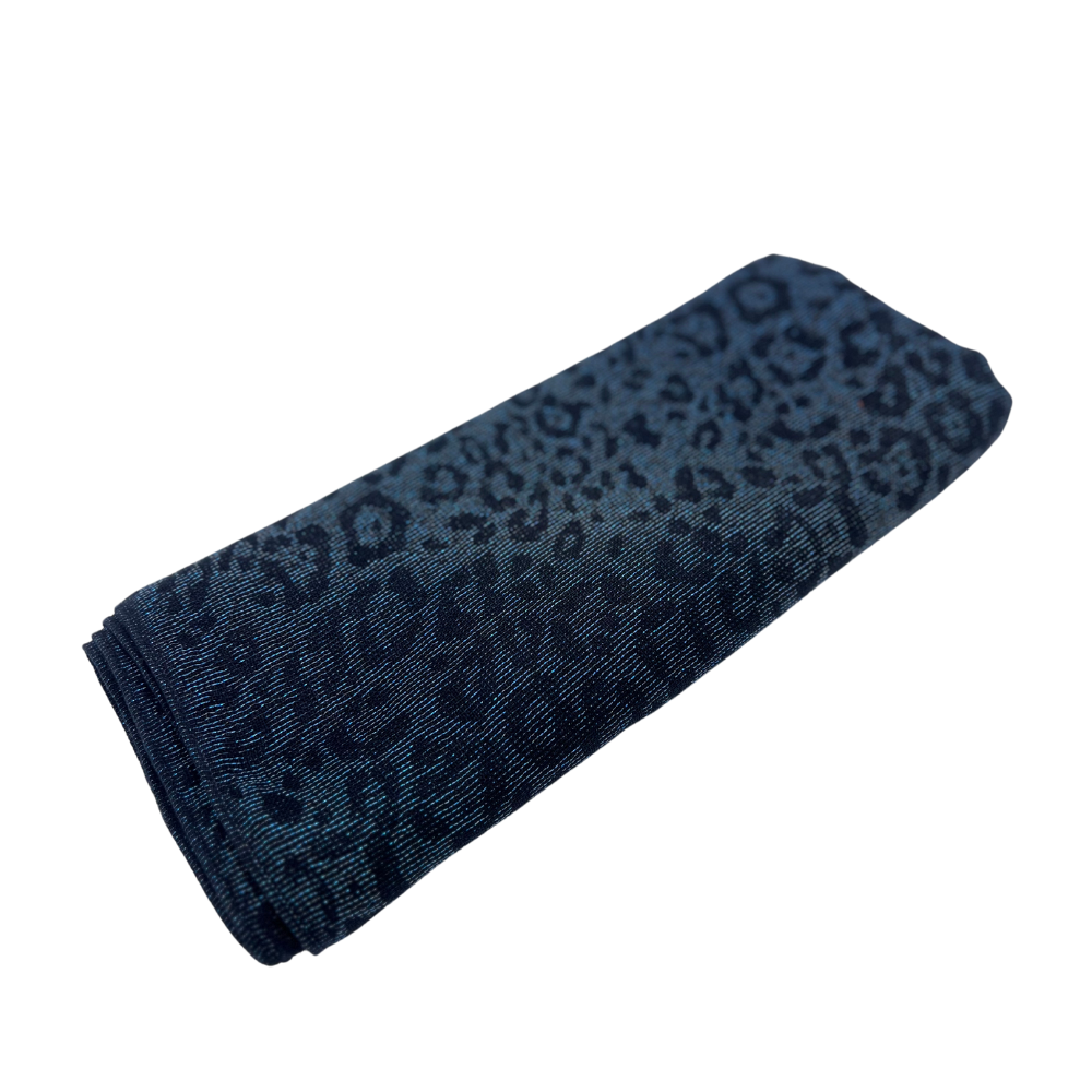 Navy Blue Leopard Print Scarf | Swaggy Steals - Curated Unique Finds in Fashion Accessories - Swaggy Steals