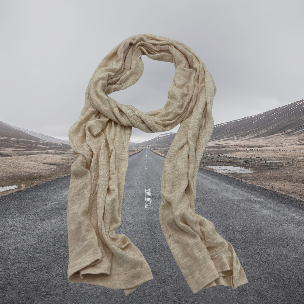 Classic Beige Linen Scarf | Swaggy Steals - Unique Finds - Swaggy Steals