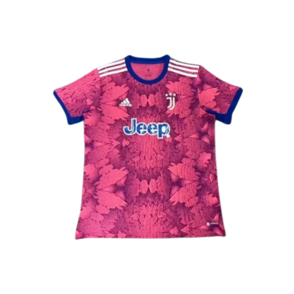 Juventus 2023/24 Away Kit Adidas Soccer Jersey - Pink and Blue - Swaggy Steals