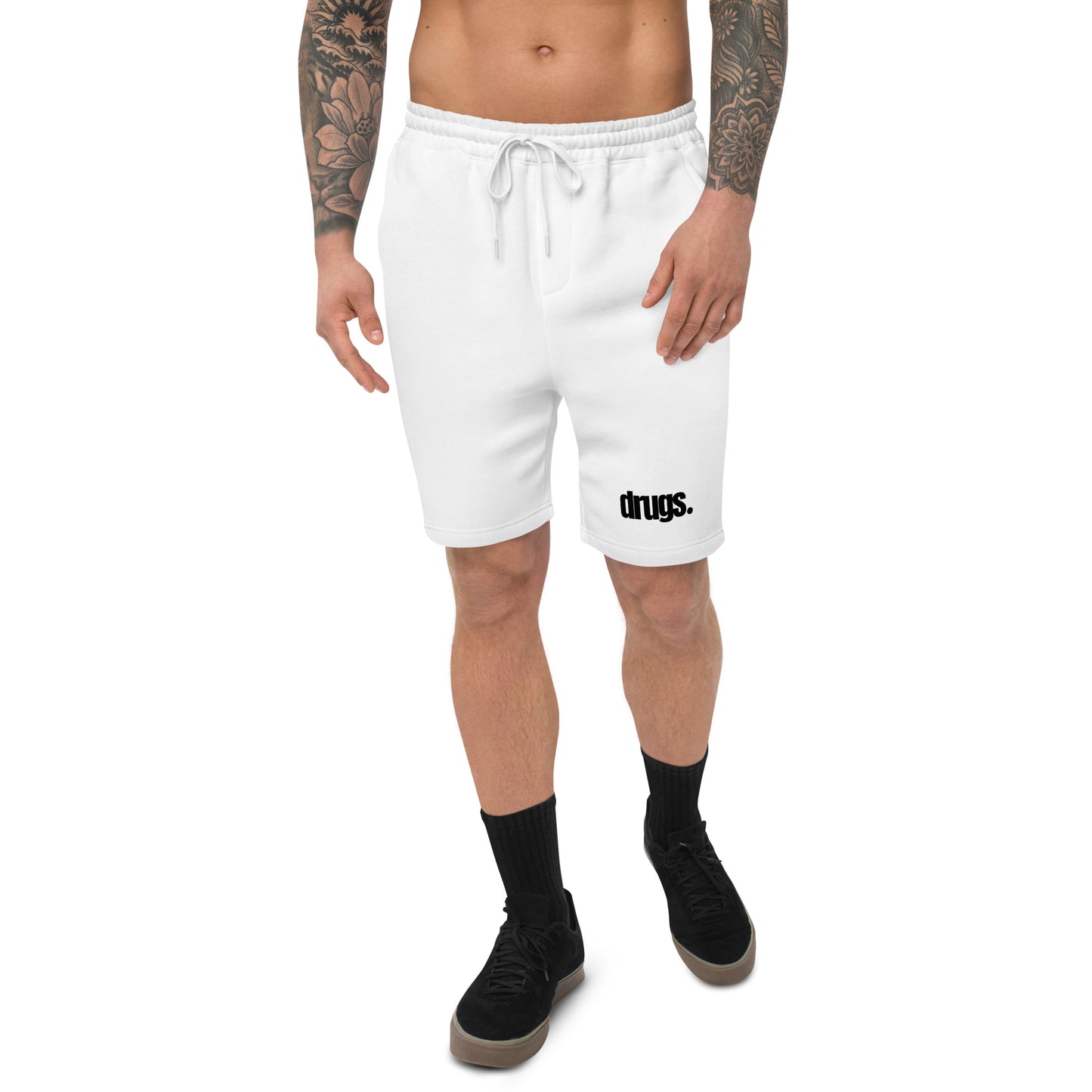 Drugs Simple Men's fleece shorts | Swaggy Collective Street Wear - Swaggy Steals