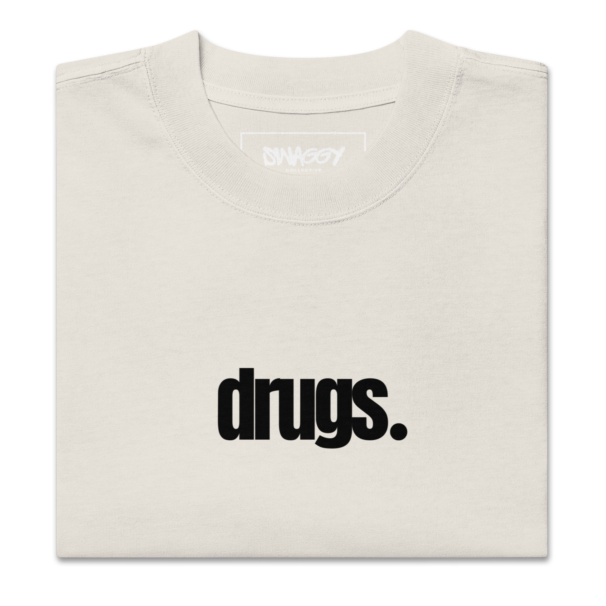 Drugs Simple Oversized faded t-shirt| Swaggy Collective Street Gear - Swaggy Steals