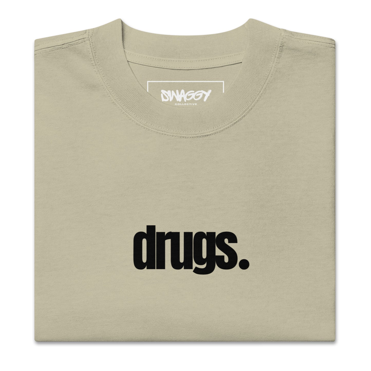 Drugs Simple Oversized faded t-shirt| Swaggy Collective Street Gear - Swaggy Steals