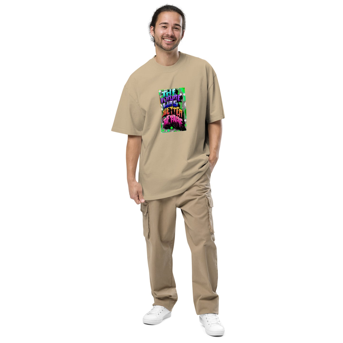 The Future Was Better Before Oversized faded t-shirt | Swaggy Collective Street Wear - Swaggy Steals