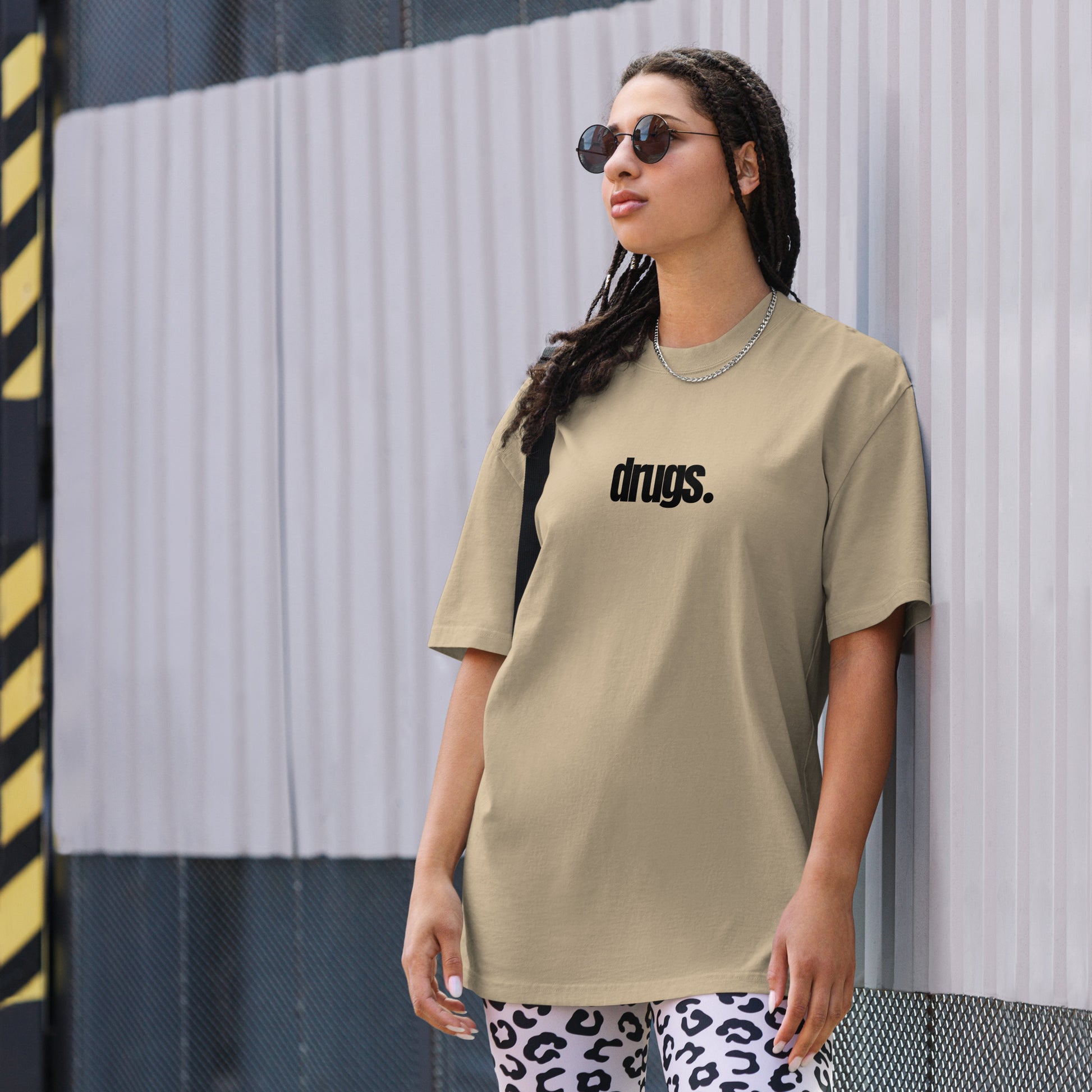 Drugs Simple Oversized faded t-shirt| Swaggy Collective Street Gear - Swaggy Steals